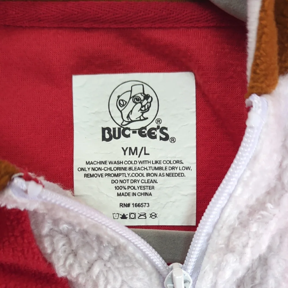 Buc-ee's, Youth  Beaver Christmas Onesie Pajamas/Costume. Size Medium /Large